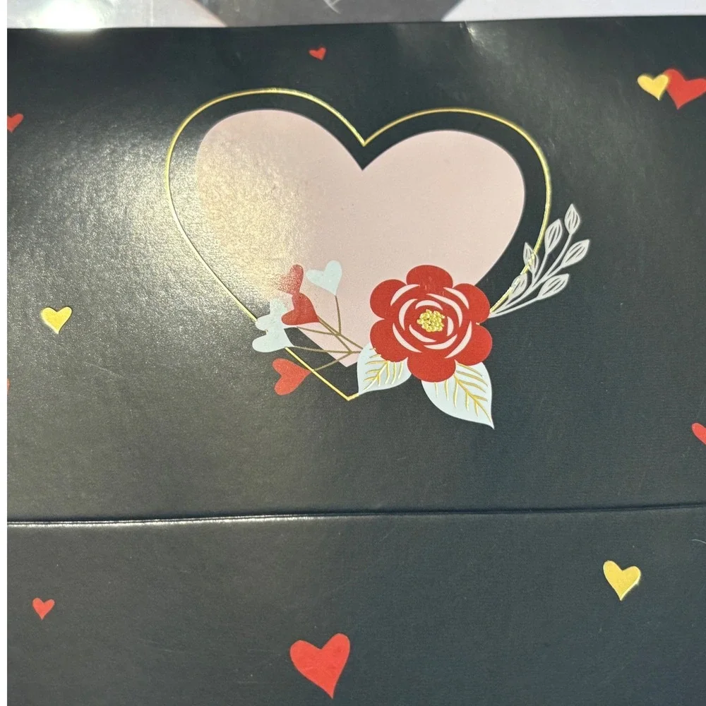Love Delighted Floral Heart Shadowbox Card Push Button Light Anniversary Wedding